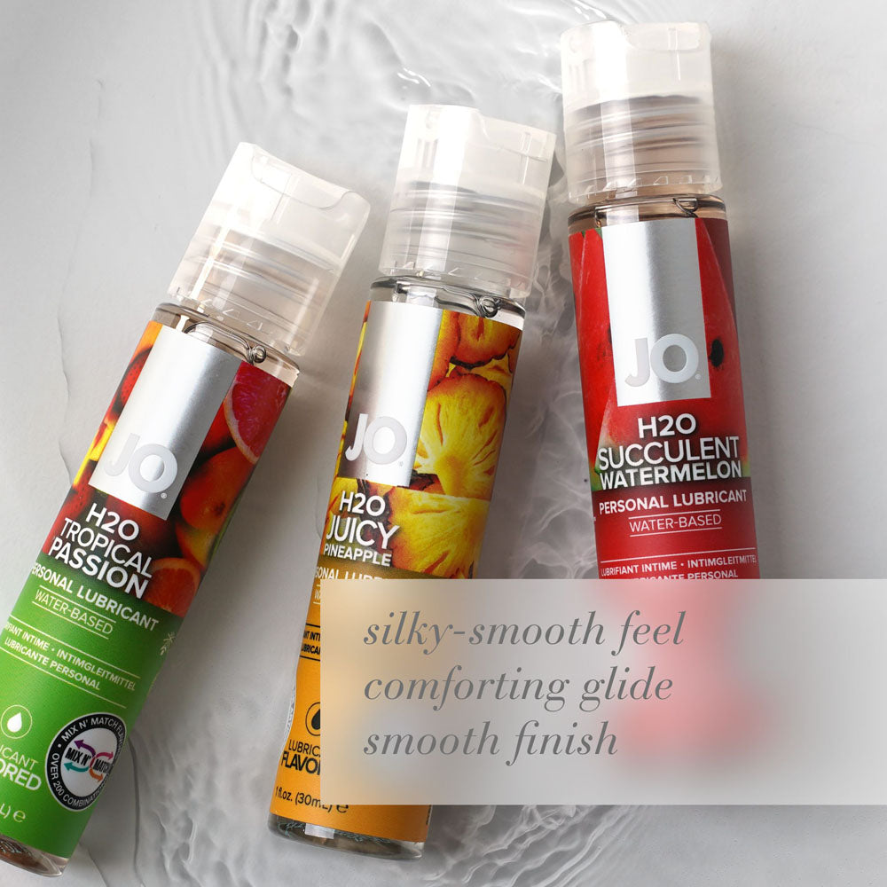 JO H2O Succulent Watermelon Lube - 30 mL - Watermelon Flavoured Water Based Lubricant - 30 ml Bottle
