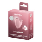 Satisfyer Cutie Heart - Light Pink - Light Pink USB Rechargeable Air Pulsation Stimulator with Vibration
