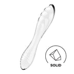 Satisfyer Dazzling Crystal 1 - Clear - Clear Glass Double Ended Dildo
