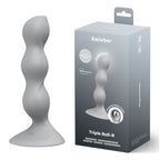 Satisfyer Triple Ball-R - Grey - Grey 18 cm Beaded and Weighted Dildo