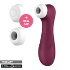 Satisfyer Pro 2 Generation 3 with App Control - Wine Red - Wine Red Touch-Free USB-C Rechargeable Clitoral Stimulator