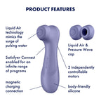Satisfyer Pro 2 Generation 3 with App Control - Lilac - Lilac Touch-Free USB-C Rechargeable Clitoral Stimulator