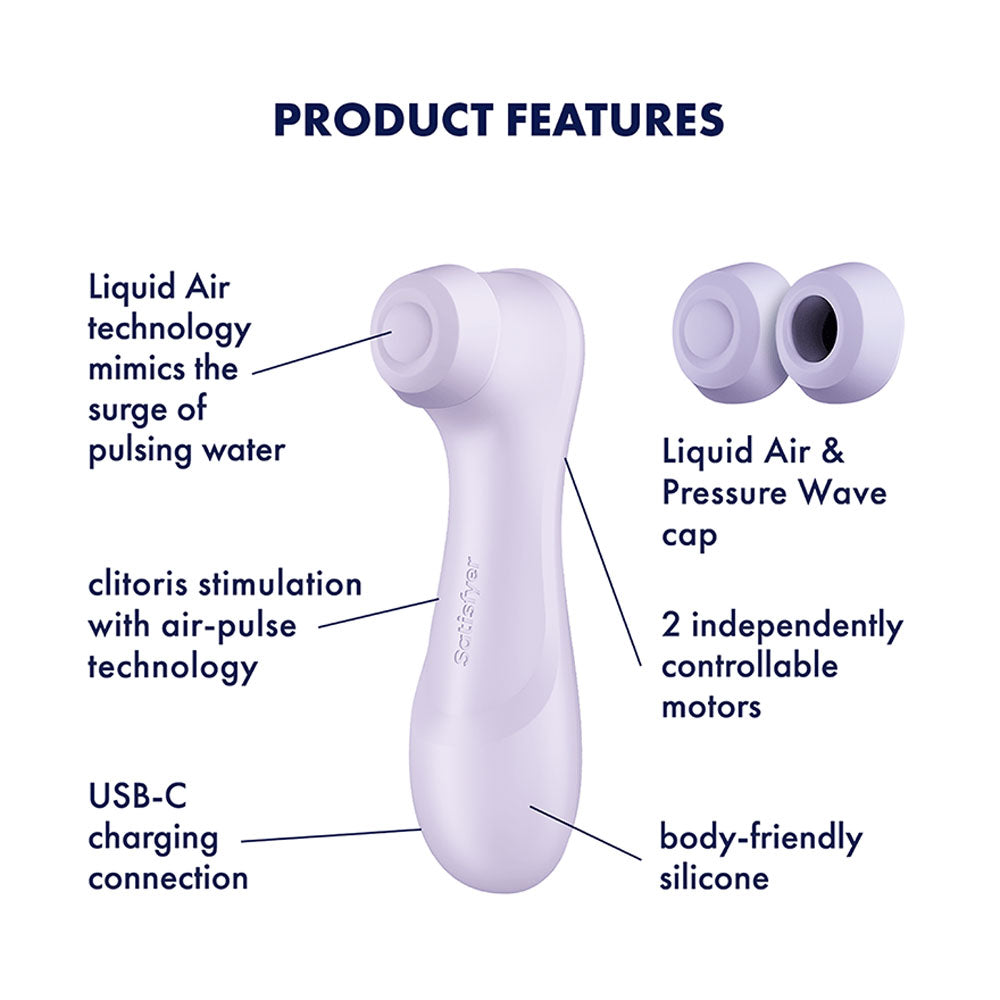 Satisfyer Pro 2 Generation 3 - Lilac - Lilac Touch-Free USB-C Rechargeable Clitoral Stimulator