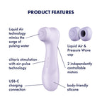 Satisfyer Pro 2 Generation 3 - Lilac - Lilac Touch-Free USB-C Rechargeable Clitoral Stimulator