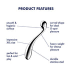 Satisfyer Star Force 4 - Chrome Steel 26 cm Dildo