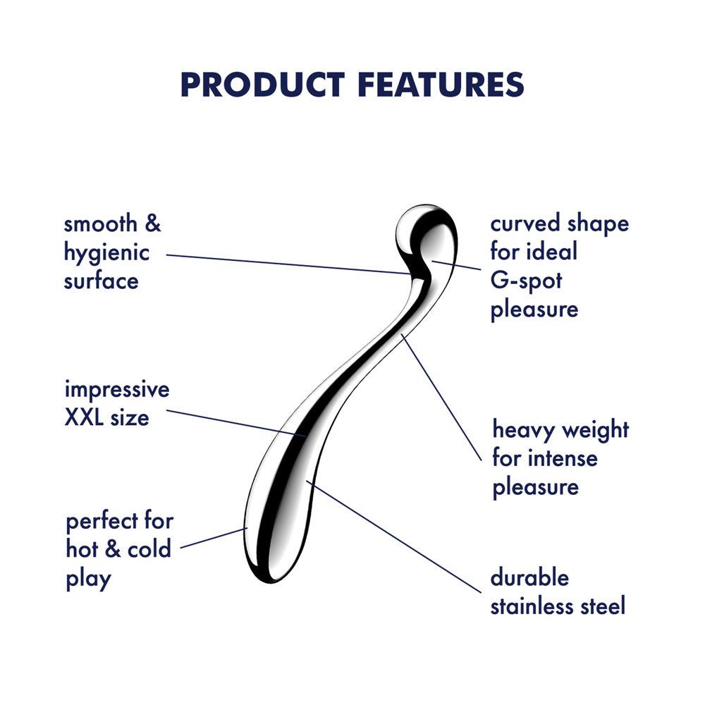 Satisfyer Star Force 4 - Chrome Steel 26 cm Dildo