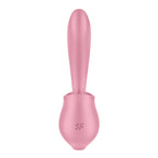 Satisfyer Tongue Genius - Pink USB Rechargeable Vibrator with Flicking Clit Stimulator