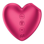 Satisfyer Cutie Heart - Battery Operated - Pink Air Pulsation Stimulator with Vibration