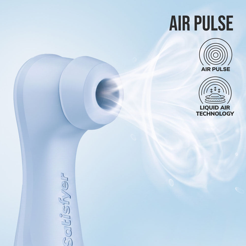 Satisfyer Pro 2 Generation 4 - Serene Blue - Blue Touch-Free USB-C Rechargeable Clitoral Stimulator with App Control