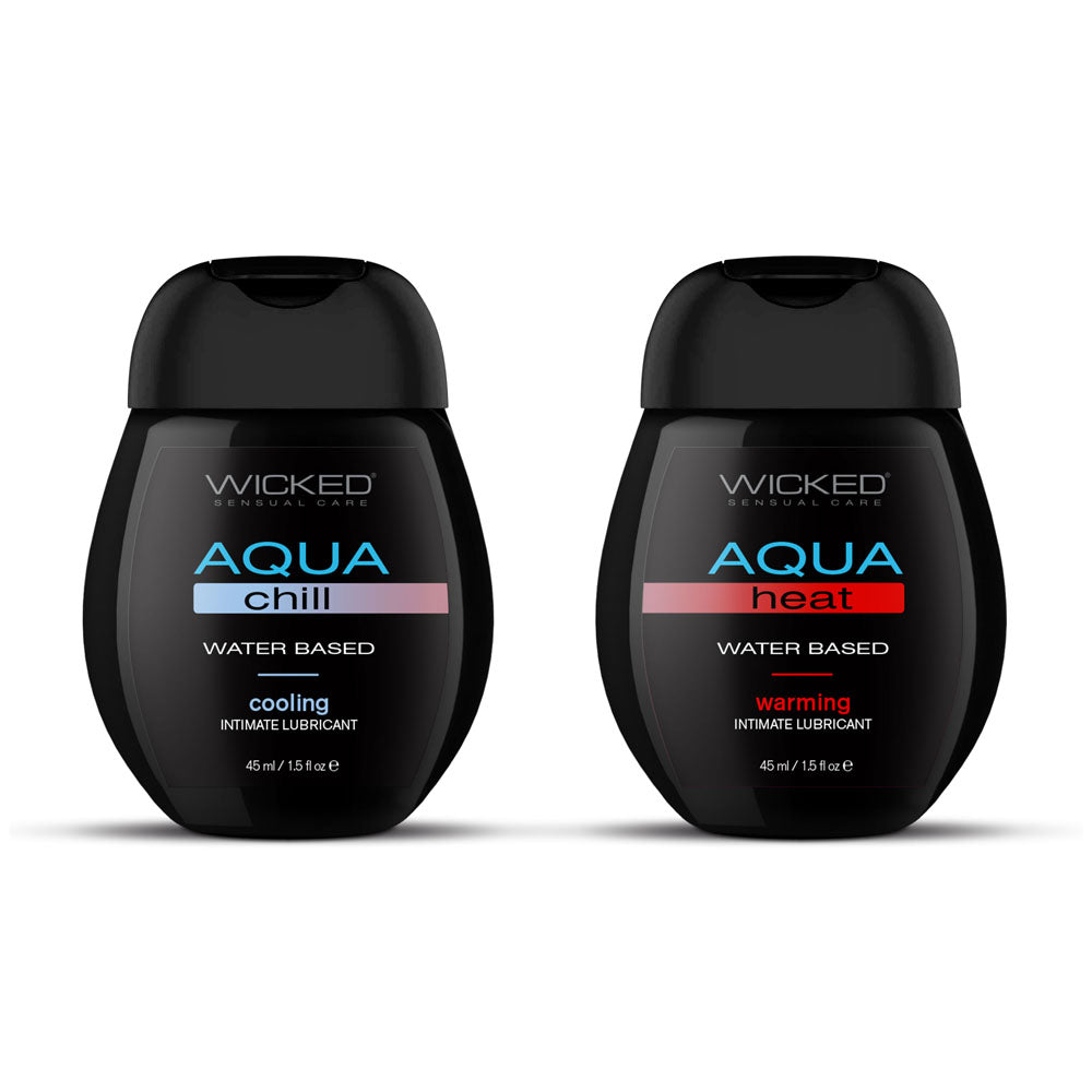 Wicked Sensation Kit - Warming & Cooling Water Based Lubricants - 2 Pack of 45 ml Bottles