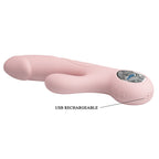 Party Up DAVE Rabbit Vibe - Pink - Pink 19 cm USB Rechargeable Rabbit Vibrator