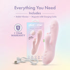 Play With Me - Fairy Flutter - Pink 19.7 cm USB Rechargeable Rabbit Vibrator