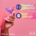 Play With Me Bull Vibrating C-Ring - Clear/Purple Vibrating Cock Ring