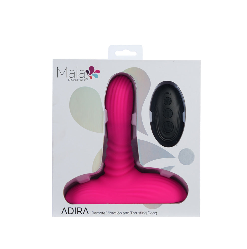 Maia ADIRA - Pink USB Rechargeable Thrusting Vibrator with Wireless Remote