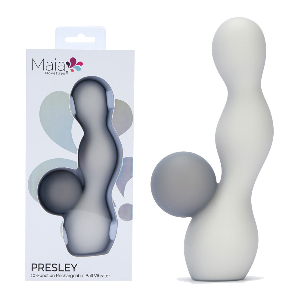 Maia PRESLEY - Grey 15.2 cm USB Rechargeable Rabbit Vibrator