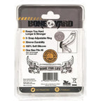 Boneyard Silicone Cock Strap Black - Black 3-Snap Adjustable Cock Ring