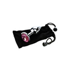 Adam & Eve Pink Gem Anal Plug - Medium - Silver Medium 8.2 cm Metal Butt Plug with Pink Gem
