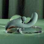 Evolved SPIRAL CHARM - Green 18 cm USB Rechargeable Rabbit Vibrator