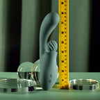 Evolved SPIRAL CHARM - Green 18 cm USB Rechargeable Rabbit Vibrator