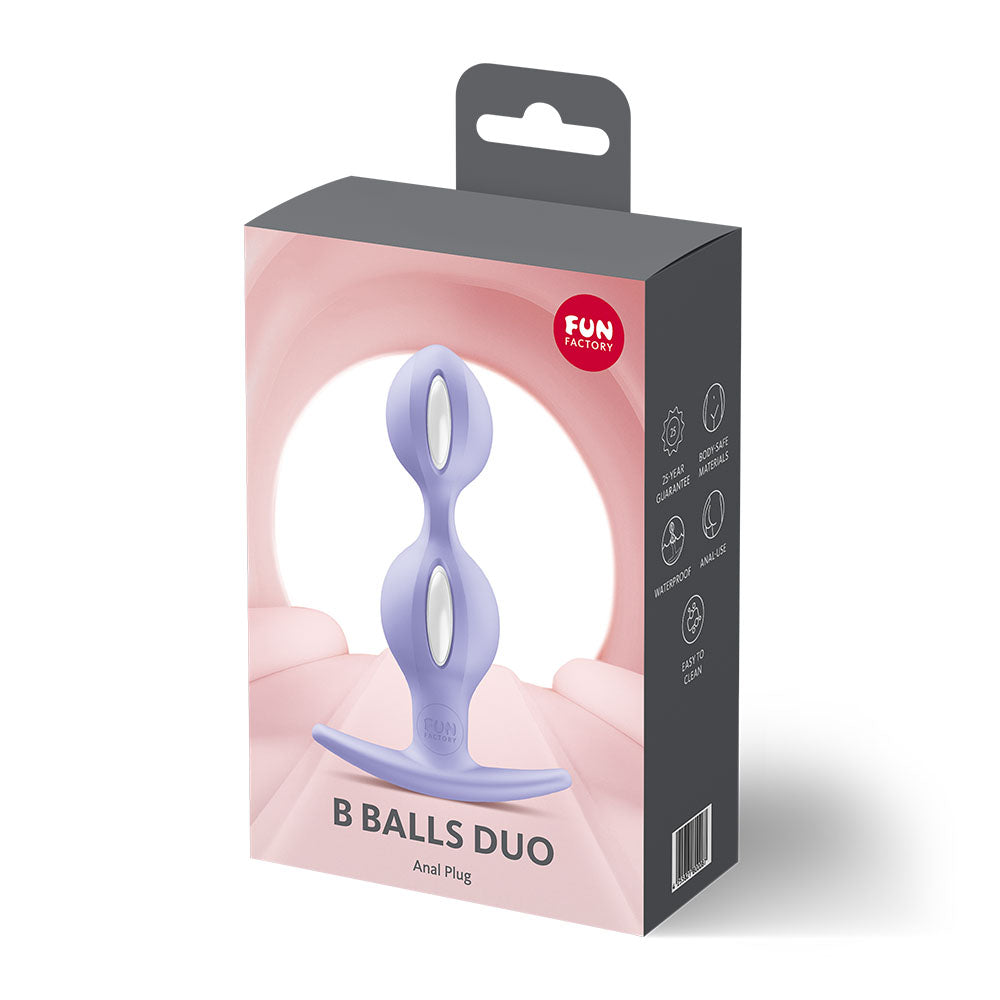 Fun Factory B BALLS DUO Purple - Purple 13 cm Weighted Kegel Balls