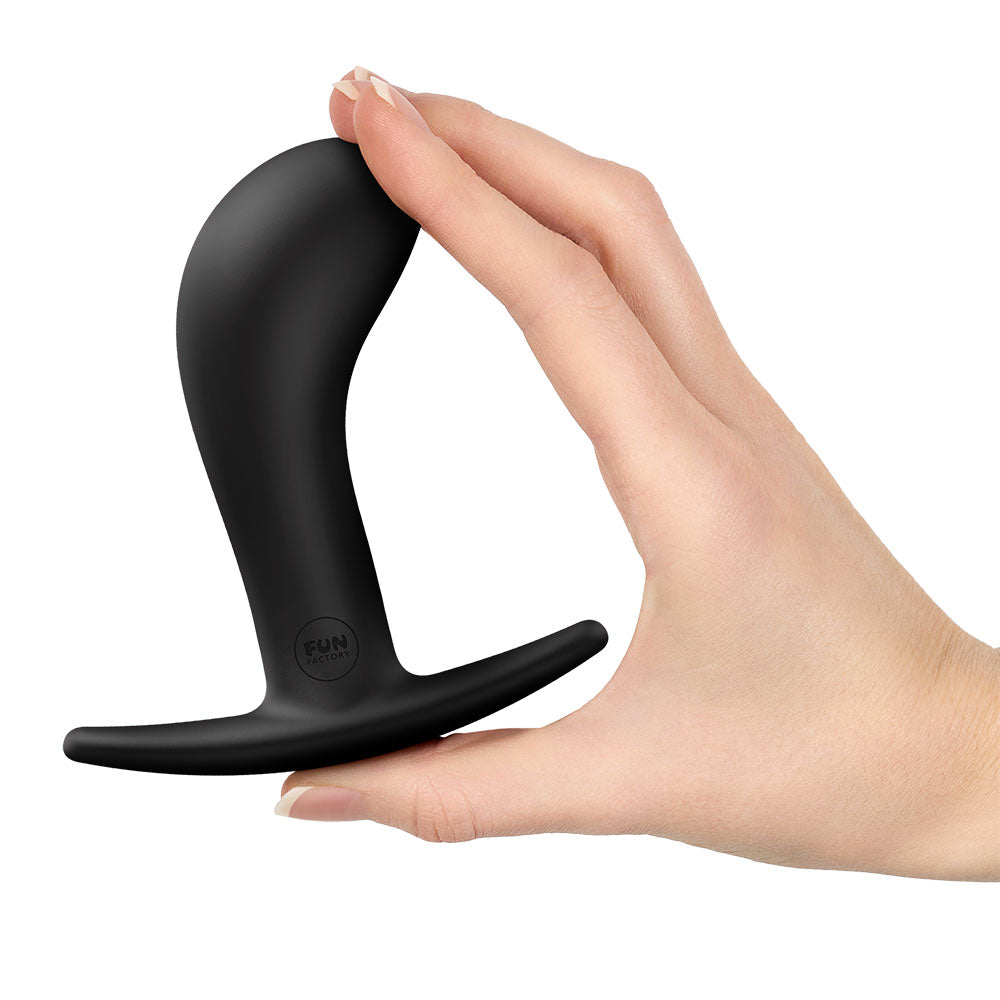 Fun Factory BOOTIE L Black - Black 10.9 cm Large Anal Plug