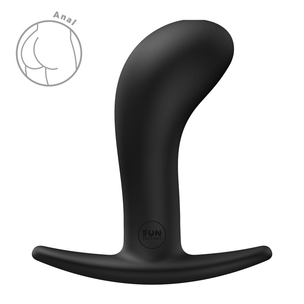 Fun Factory BOOTIE L Black - Black 10.9 cm Large Anal Plug
