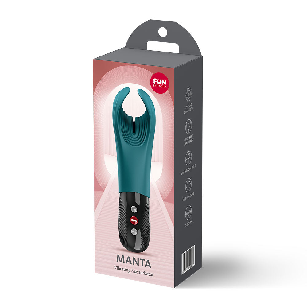 Fun Factory MANTA Bottle Green - Bottle Green USB-C Rechargeable Unisex Vibrator