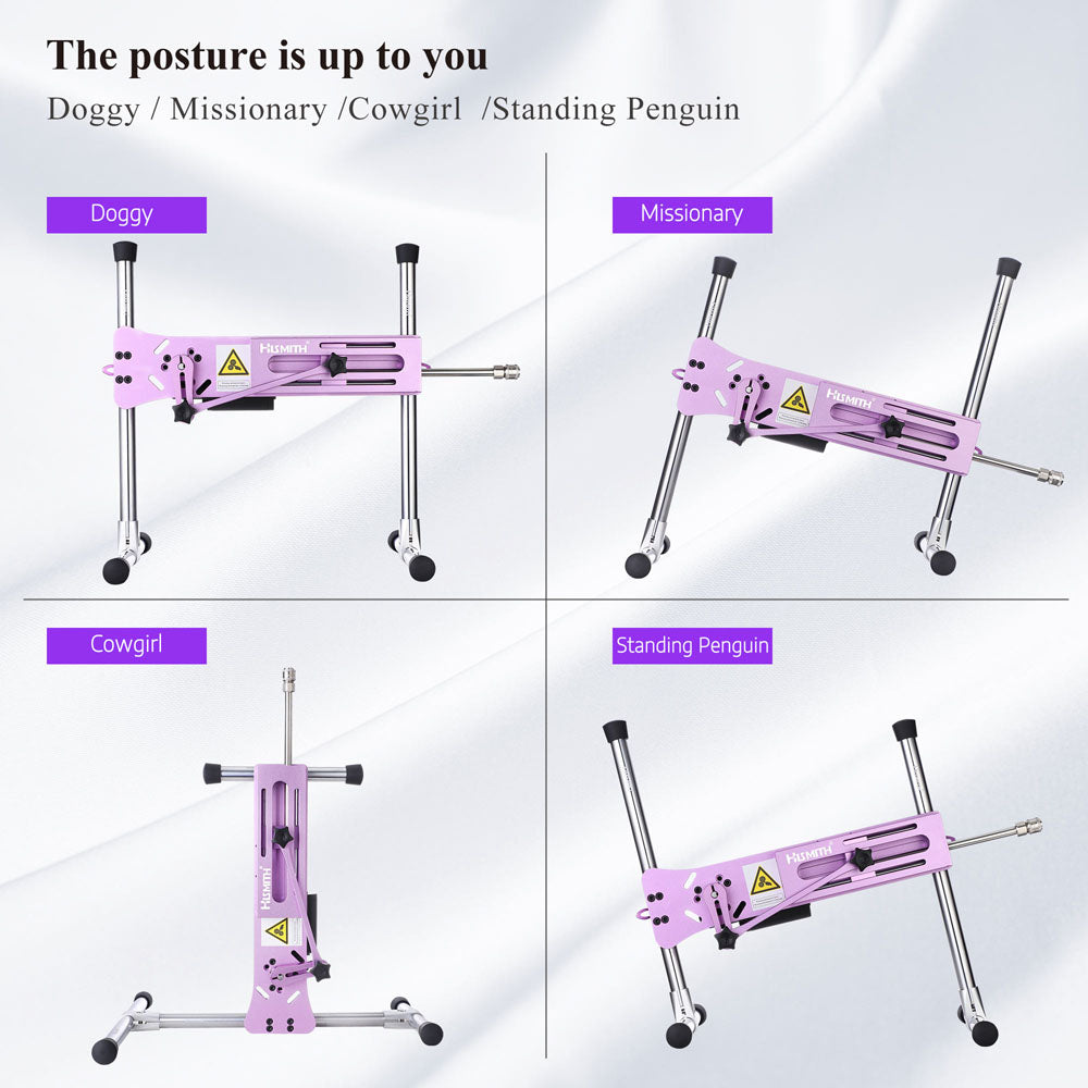 Hismith Premium 3.0 Sex Machine - Pink - Pink Mains Powered Sex Machine with App Control and Remote
