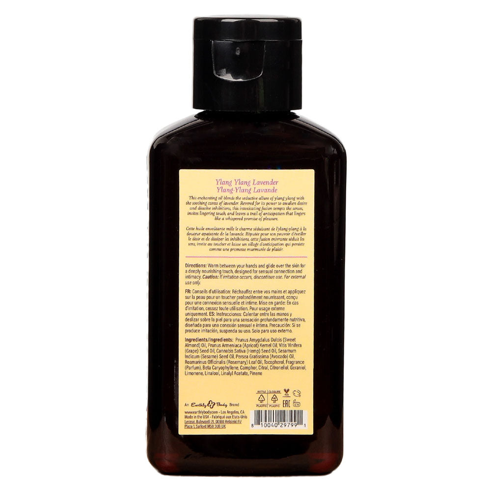 EB Aphrodisiac Massage Oil YLANG YLANG LAVENDER - 60 ml - Ylang Ylang & Lavender Scented Massage Oil - 60 ml Bottle