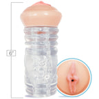 Hey 19! Leah Gotti - Flesh/Clear Teen Vagina Stroker