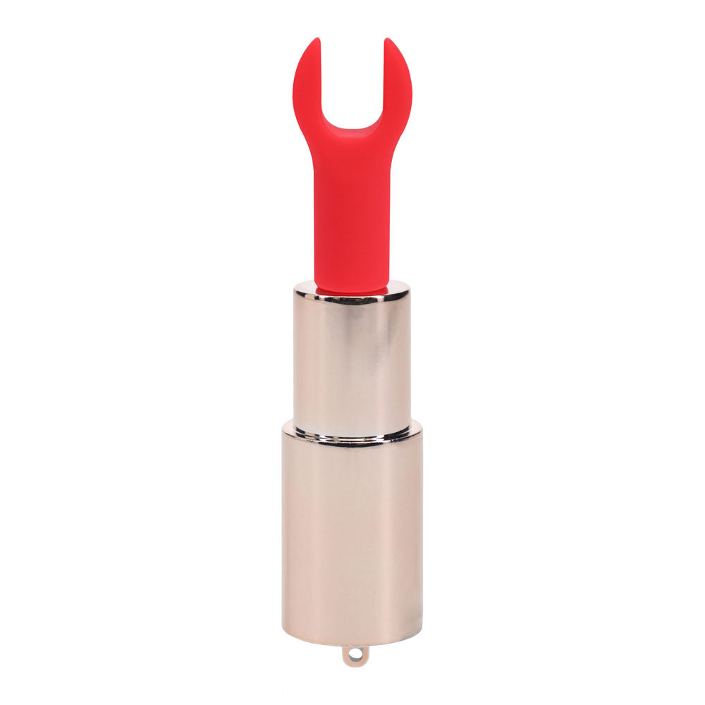 LOVELINE Diamond - Red - Red 8.3 cm USB Rechargeable Lipstick Vibrator
