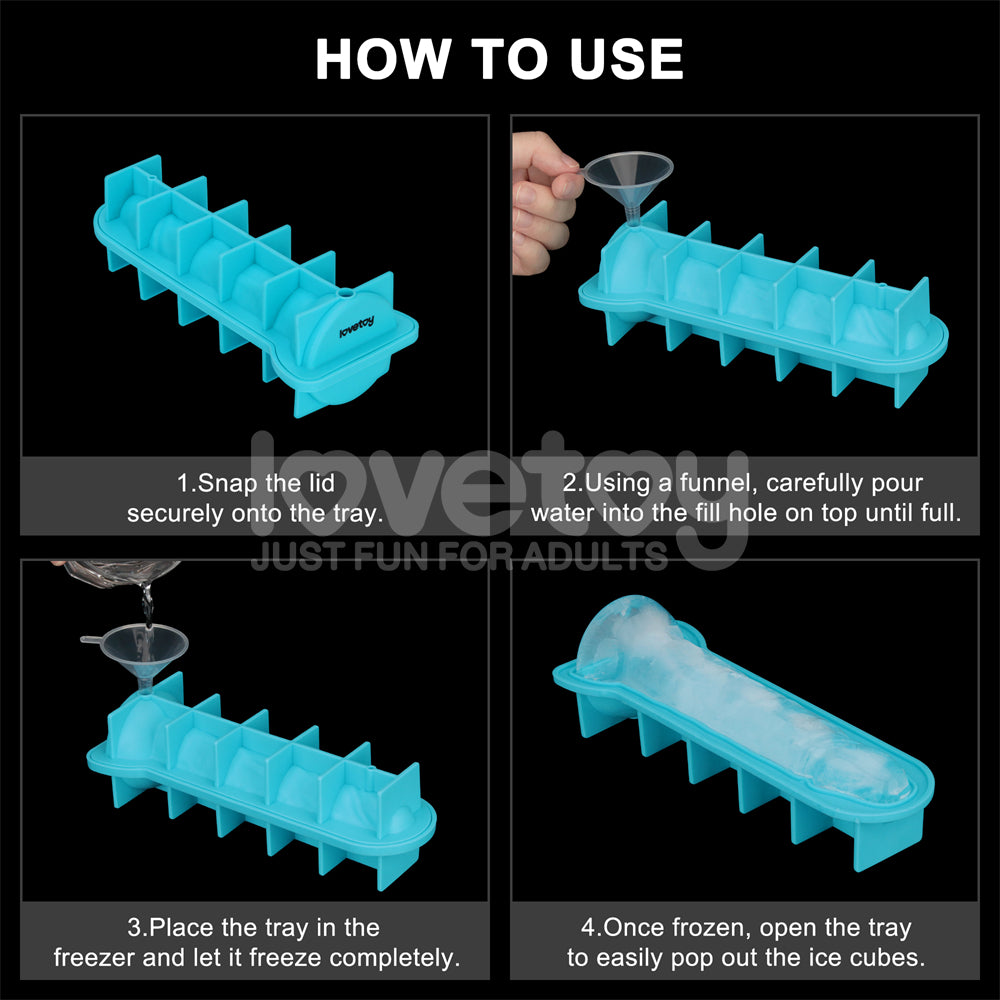 Jokes & Parties Realistic Penis Silicone Ice Tray - Novelty Ice Tray