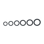 LEVELZ Classic Silicone Cock Ring Set of 6 - Black Cock Rings - Set of 6 Sizes