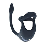 LEVELZ Remote Controlled Vibrating TriO Cock Ring with Prostate Stimulator - Black USB Rechargeable Vibrating Cock Ring with Anal Plug