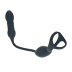LEVELZ Vibrating & Thrusting TriO Cock Ring with Prostate Stimulator - Black USB Rechargeable Vibrating Cock Ring with Thrusting Prostate Plug