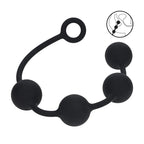 LEVELZ Round Anal Balls - XL - 50mm - Black 46.5 cm XL Anal Beads