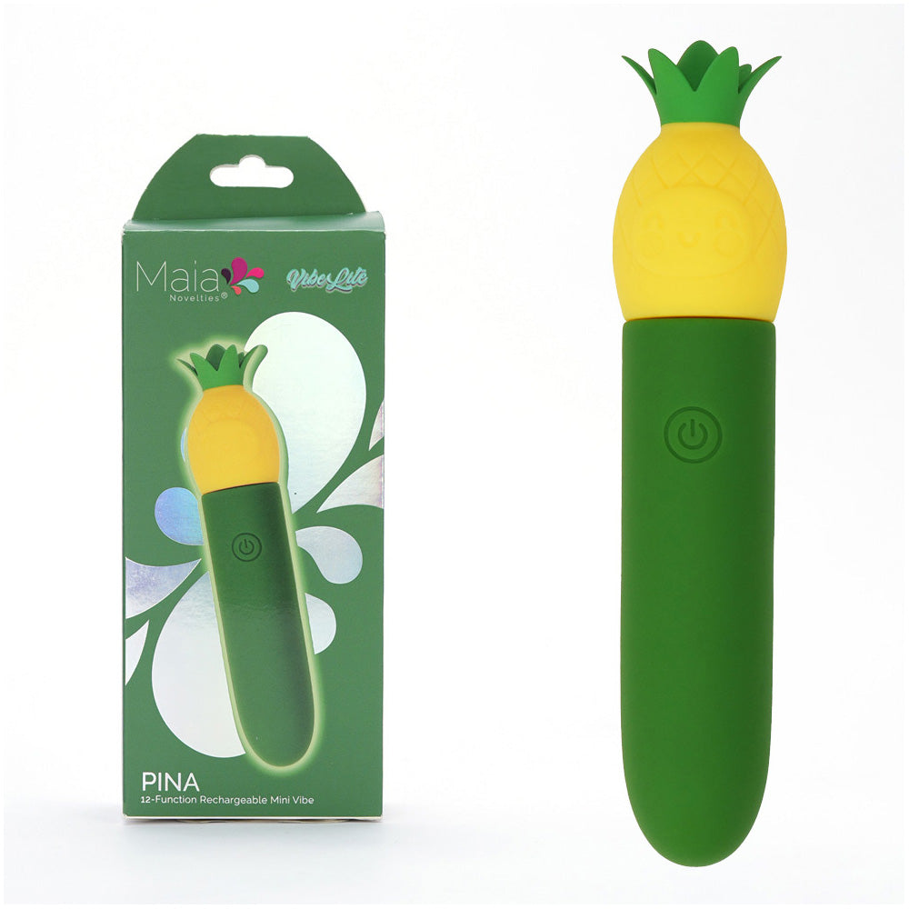 Maia PINA - Green/Yellow 11.1 cm USB Rechargeable Bullet