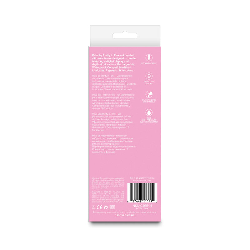 Pretty in Pink Petal - Pink - Pink 15.5 cm USB Rechargeable Vibrator