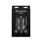 Renegade Trio Kit - Black - Black Butt Plugs - Set of 3