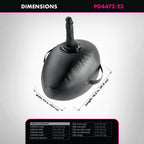 Fetish Fantasy Series Body Dock Inflatable Love Ball - Black Inflatable Cushion with Black 15.2 cm Dildo