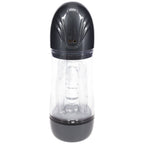 PUMPED SonicPull - Gunmetal - Gunmetal Grey/Clear USB Rechargeable Sucking And Vibrating Auto Masturbator