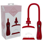 PUMPED Vulva & Breast Pump with Tongue Stimulator - Red - Red USB Rechargeable Ladies Pump Set