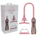 PUMPED Vulva & Breast Pump with Tongue Stimulator - Rose Gold - Rose Gold USB Rechargeable Ladies Pump Set