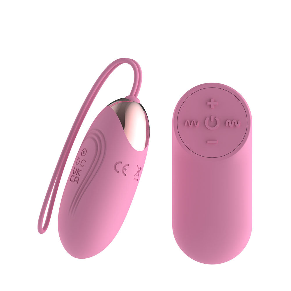 Passion Play Silicone Vibrating Egg - Small - Pink USB Rechargeable Vibrating Egg with Wireless Remote
