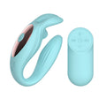 Passion Play Rabbit Couple Vibe with Remote Controller - Blue USB Rechargeable Couples Vibrator with Wireless Remote
