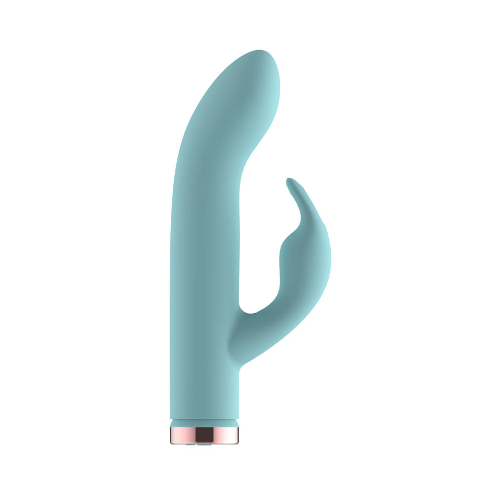Passion Play Silicone Rabbit Vibrator - Blue - Blue USB Rechargeable Mini Rabbit Vibrator