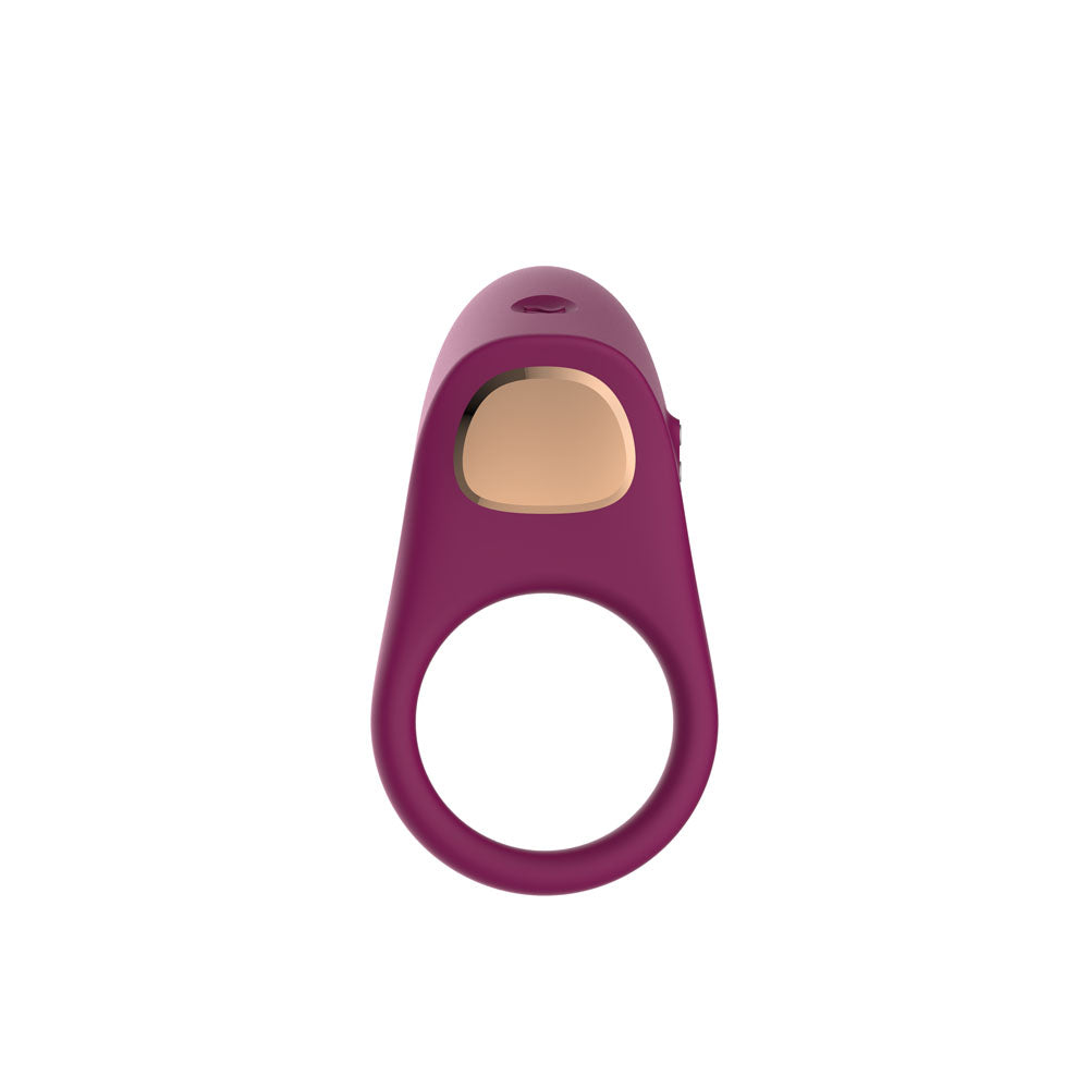 Passion Play Silicone Vibrating Cockring - Purple USB Rechargeable Penis Ring