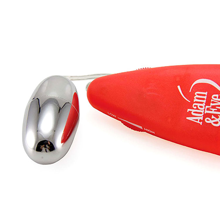 Adam & Eve VIBRATING SILVER BULLET - Silver Vibrating Bullet with Remote Control
