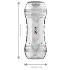 PDX Wet Pussies Super Flip-A-Pussy Over - Clear - Clear Dual Ended Self Lubricating Stroker (Vagina & Ass)