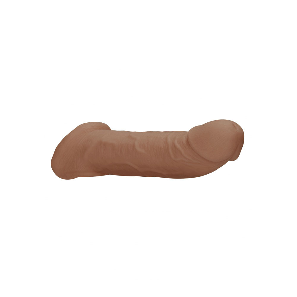 REALROCK 9'' Realistic Penis Extender with Rings - Tan - Tan 22.9 cm Penis Extension Sleeve